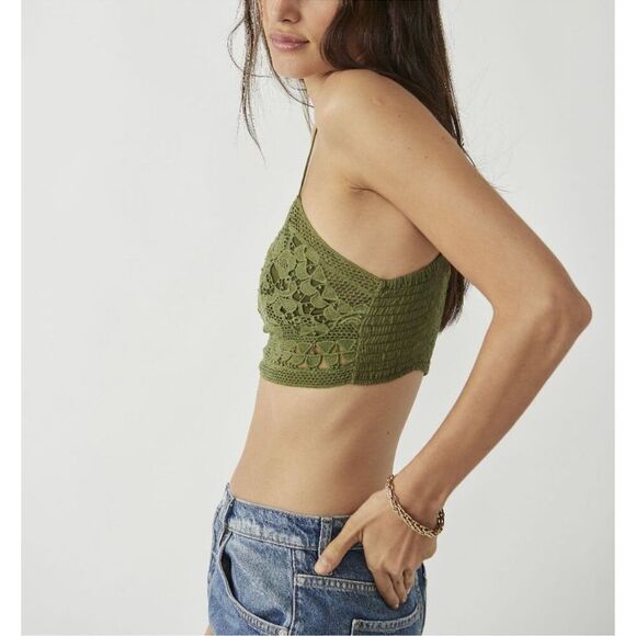 FREE PEOPLE FP One Lyra Bralette / Avocado Tree - Picture 1 of 5